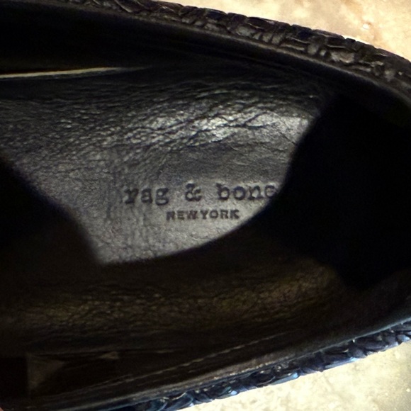 Women’s RAG & BONE woven black leather Velcro sneakers- Size 7 - Picture 13 of 13